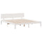 vidaXL Bookcase Bed without Mattress White 180x200 cm Super King Solid Wood Pine