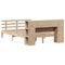 vidaXL Bookcase Bed without Mattress 120x190 cm Small Double Solid Wood Pine