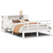 vidaXL Bookcase Bed without Mattress White 120x190 cm Small Double Solid Wood Pine