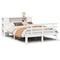 vidaXL Bookcase Bed without Mattress White 135x190 cm Double Solid Wood Pine