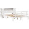vidaXL Bookcase Bed without Mattress White 135x190 cm Double Solid Wood Pine