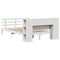 vidaXL Bookcase Bed without Mattress White 135x190 cm Double Solid Wood Pine