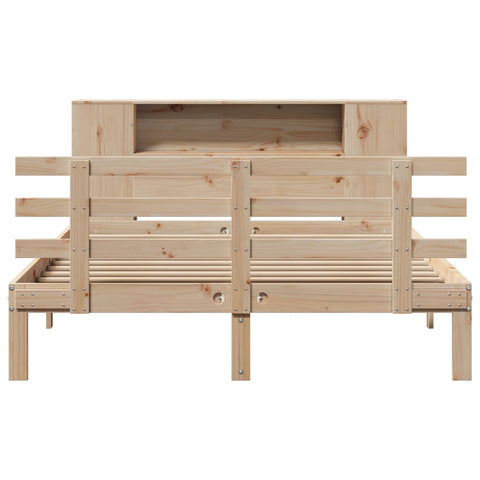 vidaXL Bookcase Bed without Mattress 120x200cm Solid Wood Pine