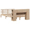 vidaXL Bookcase Bed without Mattress 120x200cm Solid Wood Pine