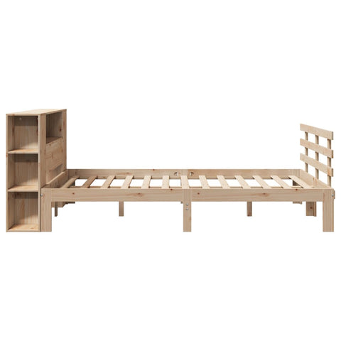 vidaXL Bookcase Bed without Mattress 150x200 cm King Size Solid Wood Pine