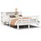 vidaXL Bookcase Bed without Mattress White 150x200 cm King Size Solid Wood Pine