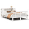vidaXL Bookcase Bed without Mattress White 160x200cm Solid Wood Pine