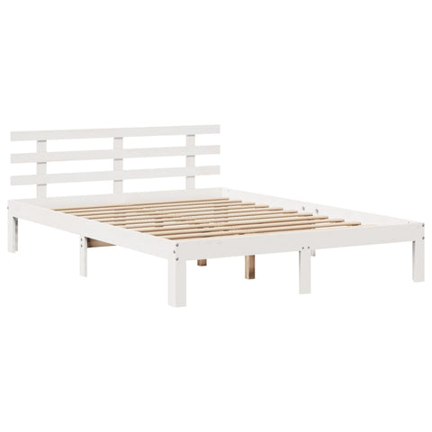 vidaXL Bookcase Bed without Mattress White 160x200cm Solid Wood Pine