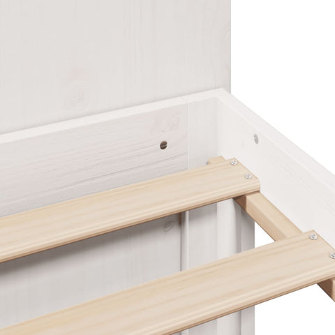 vidaXL Bookcase Bed without Mattress White 160x200cm Solid Wood Pine