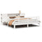 vidaXL Bookcase Bed without Mattress White 180x200 cm Super King Solid Wood Pine