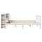 vidaXL Bookcase Bed without Mattress White 180x200 cm Super King Solid Wood Pine