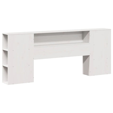 vidaXL Bookcase Bed without Mattress White 180x200 cm Super King Solid Wood Pine
