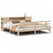 vidaXL Bookcase Bed without Mattress 200x200cm Solid Wood Pine