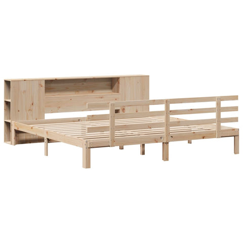 vidaXL Bookcase Bed without Mattress 200x200cm Solid Wood Pine