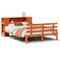 vidaXL Bookcase Bed without Mattress Wax Brown 120x190 cm Small Double Solid Wood Pine