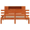 vidaXL Bookcase Bed without Mattress Wax Brown 120x190 cm Small Double Solid Wood Pine