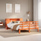 vidaXL Bookcase Bed without Mattress Wax Brown 120x190 cm Small Double Solid Wood Pine