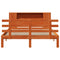 vidaXL Bookcase Bed without Mattress Wax Brown 120x200cm Solid Wood Pine