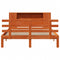 vidaXL Bookcase Bed without Mattress Wax Brown 140x200cm Solid Wood Pine