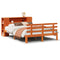 vidaXL Bookcase Bed without Mattress Wax Brown 150x200 cm King Size Solid Wood Pine