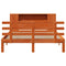 vidaXL Bookcase Bed without Mattress Wax Brown 150x200 cm King Size Solid Wood Pine
