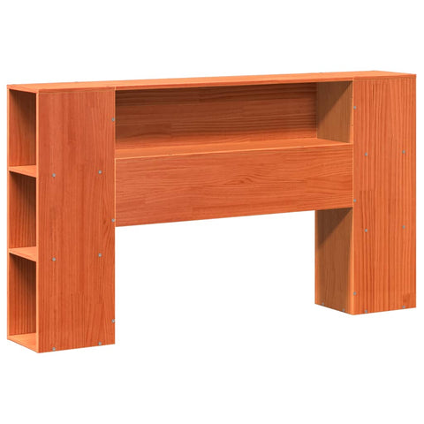 vidaXL Bookcase Bed without Mattress Wax Brown 150x200 cm King Size Solid Wood Pine