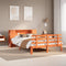 vidaXL Bookcase Bed without Mattress Wax Brown 150x200 cm King Size Solid Wood Pine