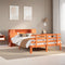 vidaXL Bookcase Bed without Mattress Wax Brown 160x200cm Solid Wood Pine