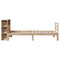 vidaXL Bookcase Bed without Mattress 90x190 cm Single Solid Wood Pine