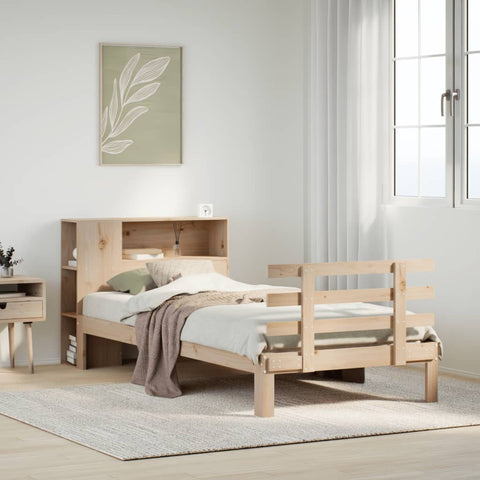 vidaXL Bookcase Bed without Mattress 90x190 cm Single Solid Wood Pine