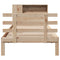 vidaXL Bookcase Bed without Mattress 90x200cm Solid Wood Pine