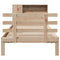 vidaXL Bookcase Bed without Mattress 100x200cm Solid Wood Pine