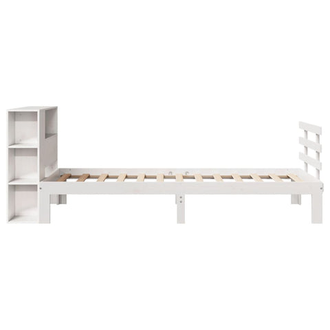vidaXL Bookcase Bed without Mattress White 100x200cm Solid Wood Pine