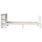 vidaXL Bookcase Bed without Mattress White 100x200cm Solid Wood Pine