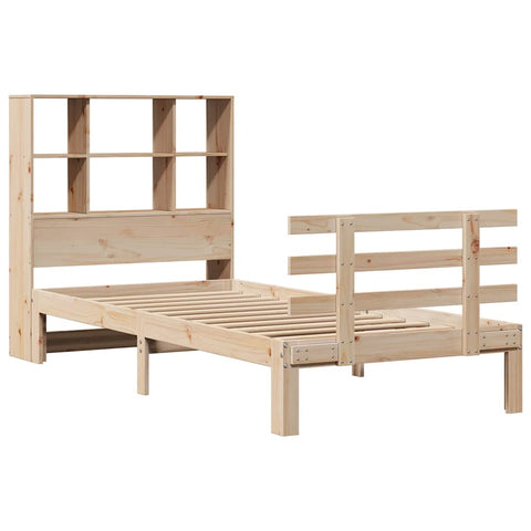 vidaXL Bookcase Bed without Mattress 90x190 cm Single Solid Wood Pine