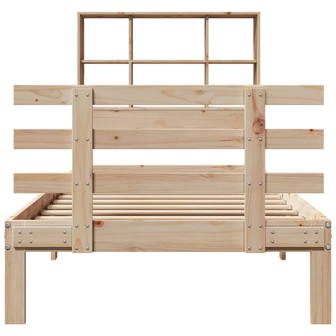 vidaXL Bookcase Bed without Mattress 90x190 cm Single Solid Wood Pine