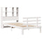 vidaXL Bookcase Bed without Mattress White 90x190 cm Single Solid Wood Pine