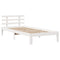 vidaXL Bookcase Bed without Mattress White 90x190 cm Single Solid Wood Pine
