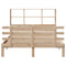 vidaXL Bookcase Bed without Mattress 135x190 cm Double Solid Wood Pine