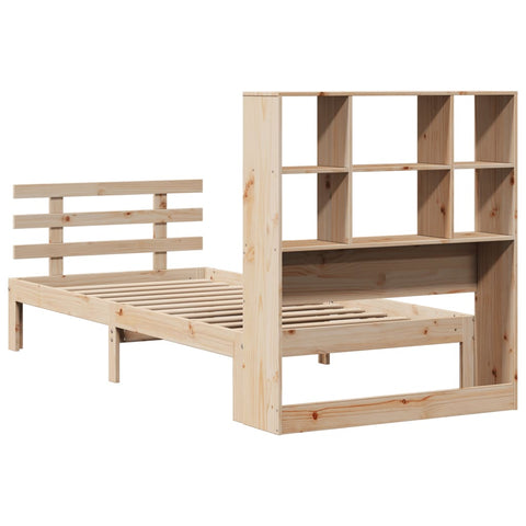 vidaXL Bookcase Bed without Mattress 90x200cm Solid Wood Pine