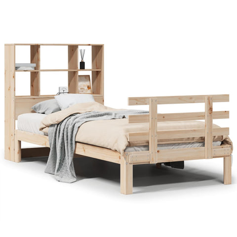 vidaXL Bookcase Bed without Mattress 100x200cm Solid Wood Pine