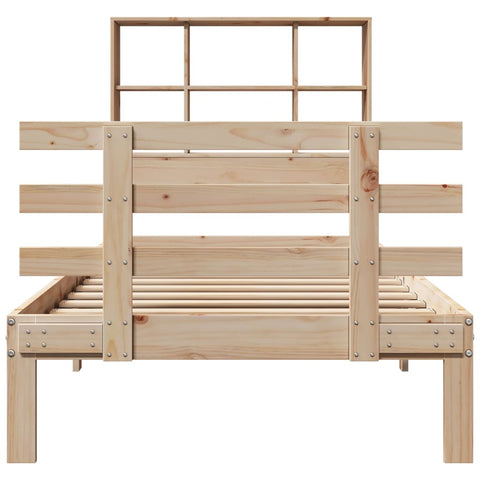 vidaXL Bookcase Bed without Mattress 100x200cm Solid Wood Pine