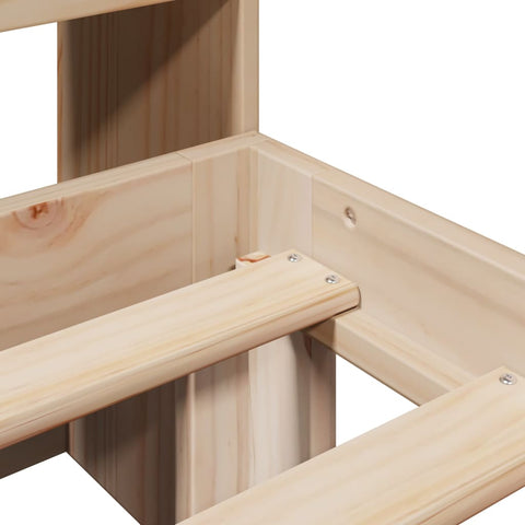 vidaXL Bookcase Bed without Mattress 100x200cm Solid Wood Pine