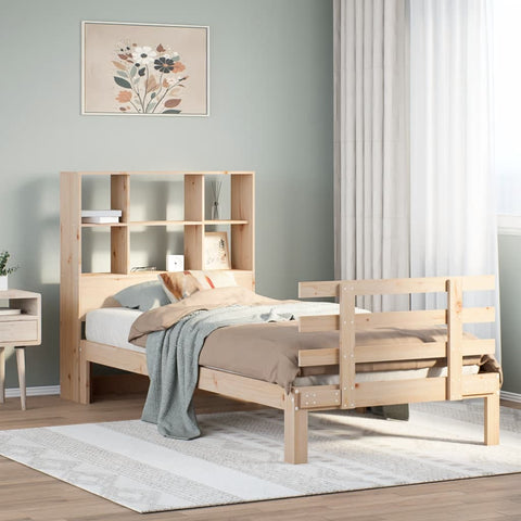 vidaXL Bookcase Bed without Mattress 100x200cm Solid Wood Pine