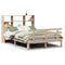 vidaXL Bookcase Bed without Mattress 150x200 cm King Size Solid Wood Pine