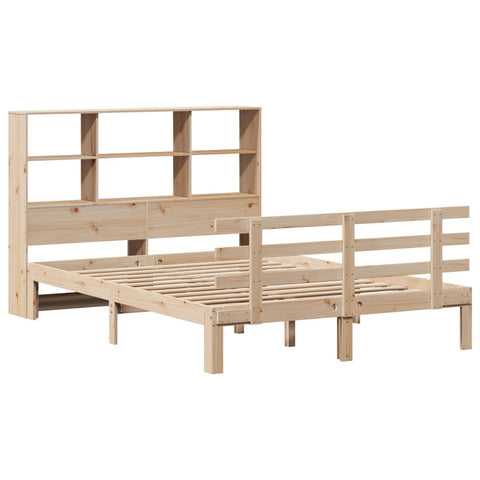 vidaXL Bookcase Bed without Mattress 150x200 cm King Size Solid Wood Pine