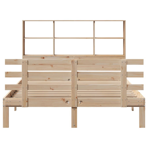 vidaXL Bookcase Bed without Mattress 150x200 cm King Size Solid Wood Pine