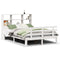 vidaXL Bookcase Bed without Mattress White 160x200cm Solid Wood Pine