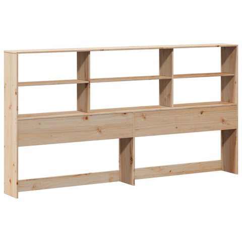 vidaXL Bookcase Bed without Mattress 180x200 cm Super King Solid Wood Pine