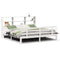 vidaXL Bookcase Bed without Mattress White 180x200 cm Super King Solid Wood Pine
